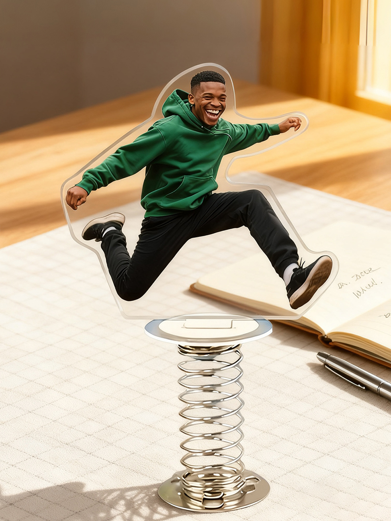 Custom Spring-Action Photo Figurine